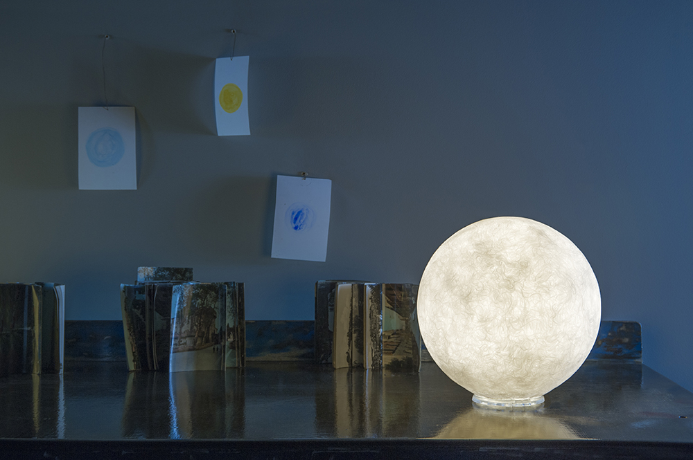 Table Lamp T.Moon 2 In-Es Artdesign Collection Luna Color White Size  Diam. Ø 35 Cm